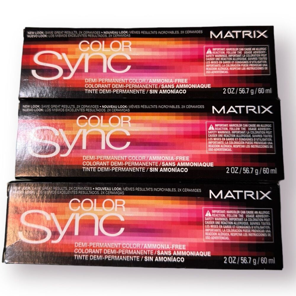 MATRIX -‎ COLOR SYNC - Demi-Permanent Hair Color 2 oz Multiple Colors Available